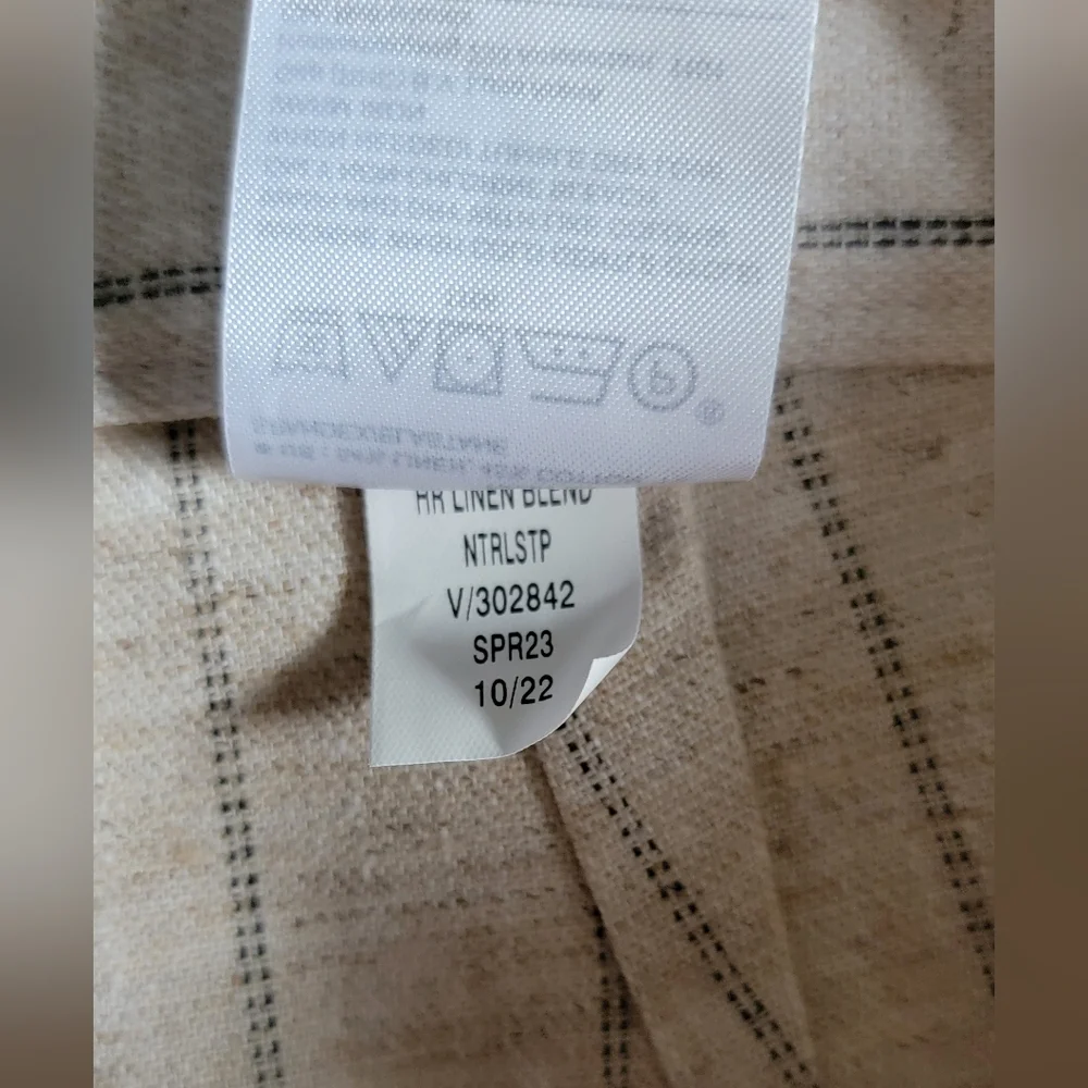 Banana Republic pinstripe linen pants, size 14